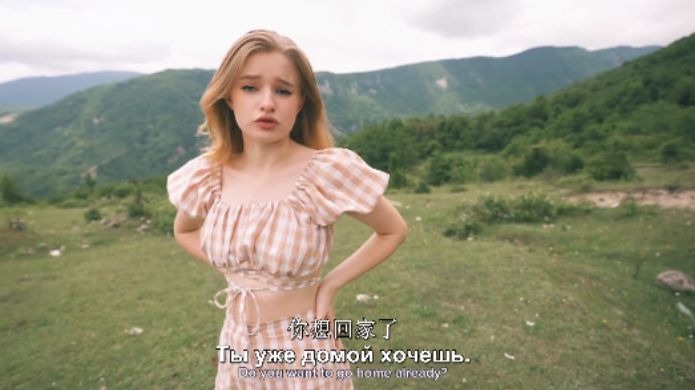 街头搭讪-彩色长发的白皮肤眼镜娘空姐